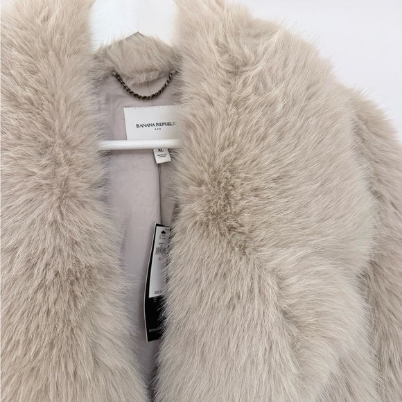 Banana Republic faux fur teddy Jacket XL new - Picture 4 of 10